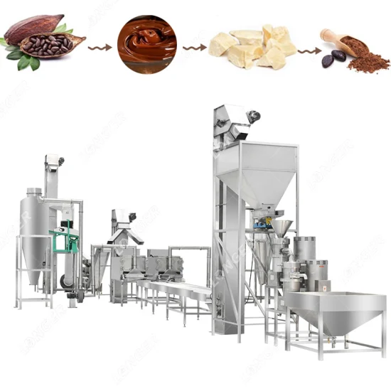 Línea de producción de cacao de nuez de planta de máquina de procesamiento de molinillo de polvo de pasta de licor de puntas de masa de grano de cacao Lfm